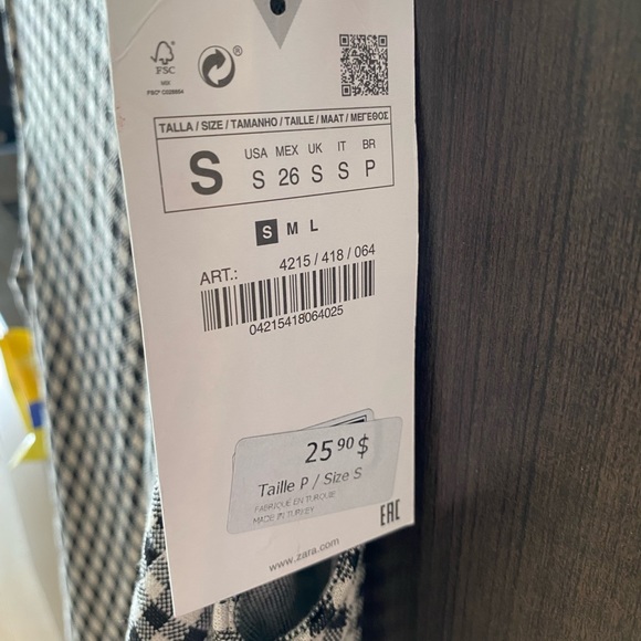 Gingham Ruched Mini Dress 🖤🤍 BRAND NEW - Picture 4 of 4